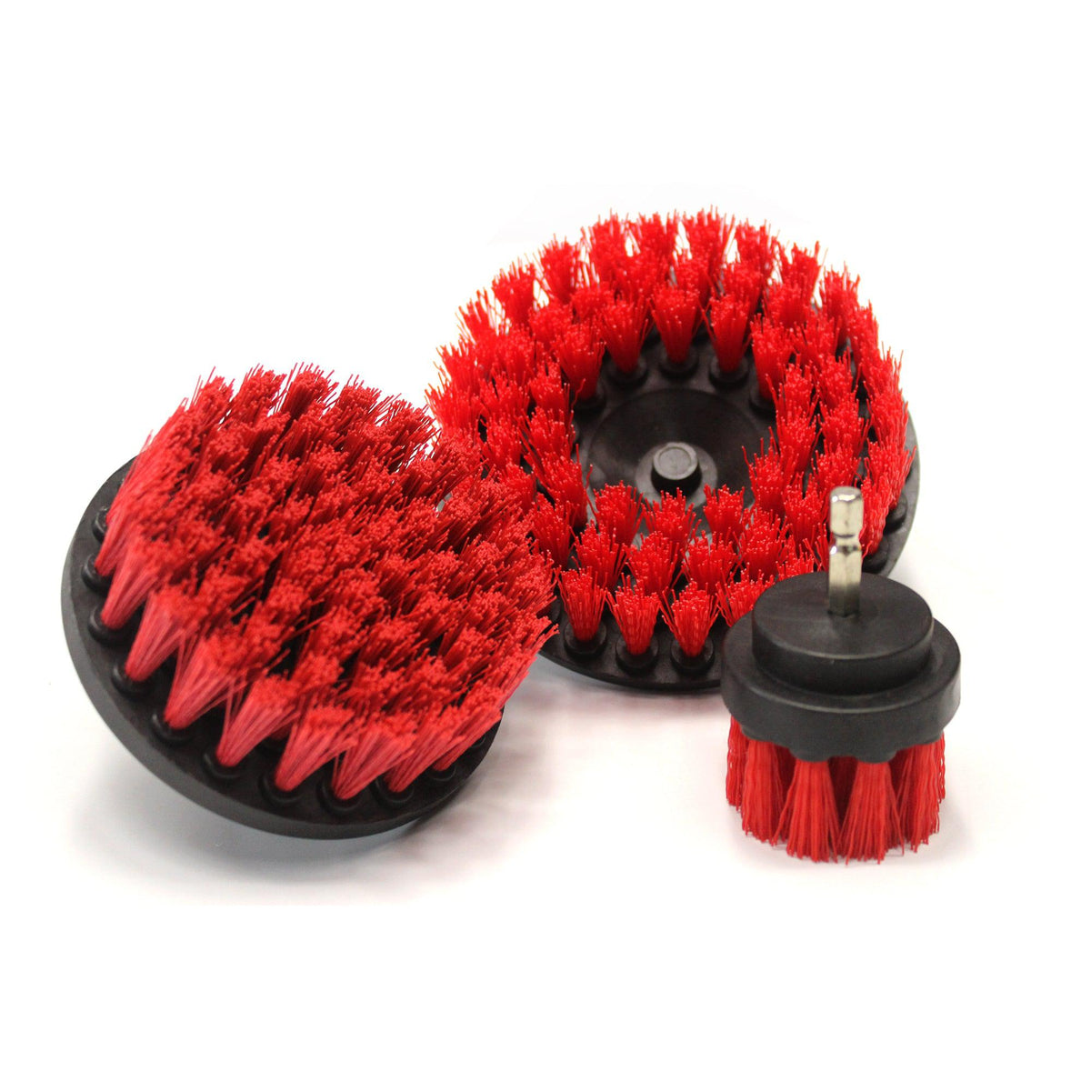 Maxshine Red Upholstery Carpet Brush with Drill Attachment Combo Set